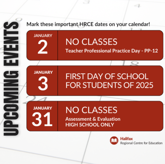 Dates of school return Students return on the 3rd of January