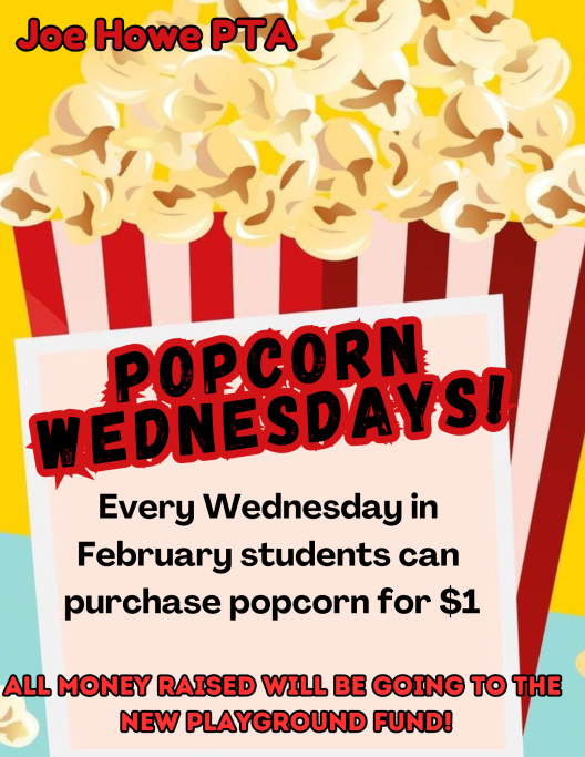 Poster showing details of Popcorn Wednesday!