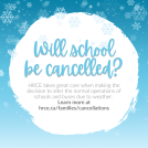Poster showing details of how school closure is decided